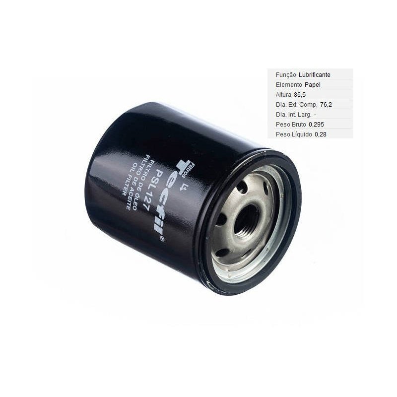 FILTRO LUBRIF /OLEO - TECFIL - PSL127