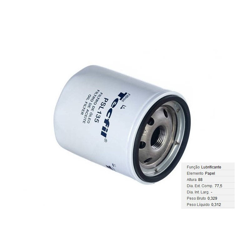 FILTRO LUBRIF /OLEO - TECFIL - PSL135