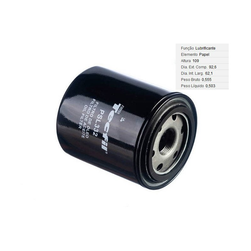 FILTRO LUBRIF /OLEO - TECFIL - PSL332