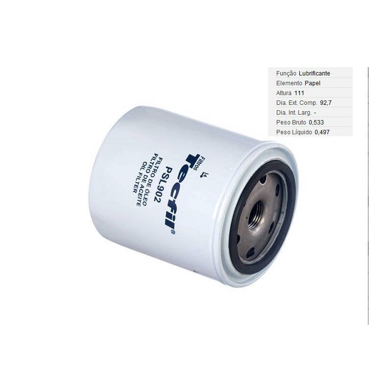 FILTRO LUBRIF /OLEO - TECFIL - PSL902