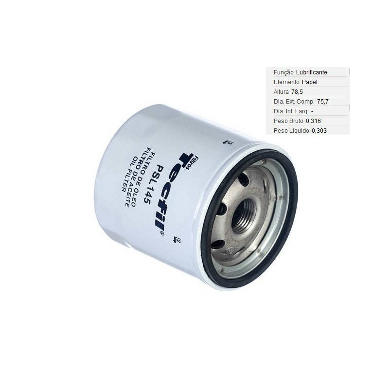 FILTRO LUBRIF /OLEO - TECFIL - PSL145