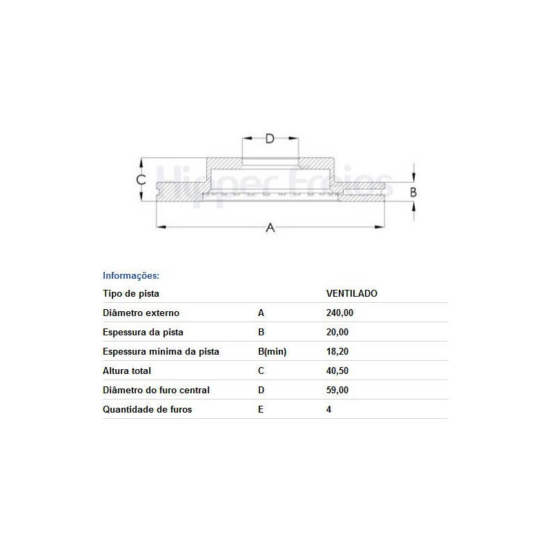 DISCO FREIO DIANTEIRO - FREMAX - BD8929