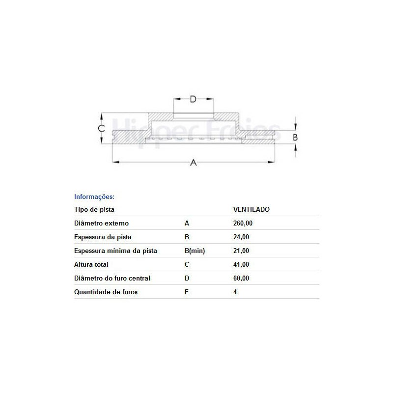 DISCO FREIO DIANTEIRO - FREMAX - BD9000