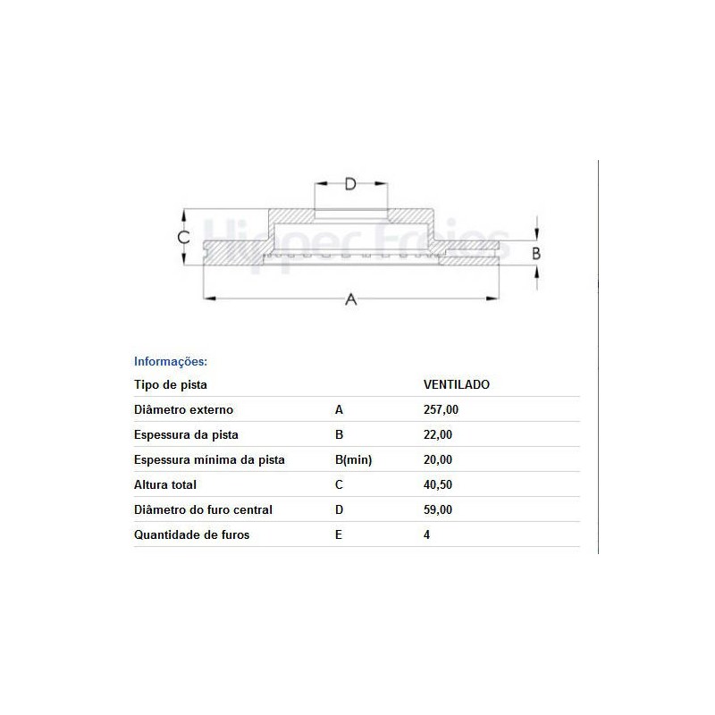 DISCO FREIO DIANTEIRO - FREMAX - BD1650