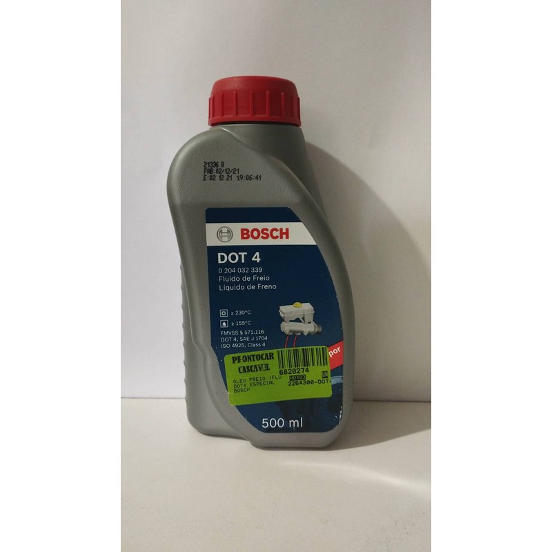 OLEO FREIO /FLUIDO FREIO 500ML - BOSCH - 2264300-DOT4 